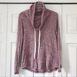 Red Ultra Comfy Cowl Neck Sweatshirt